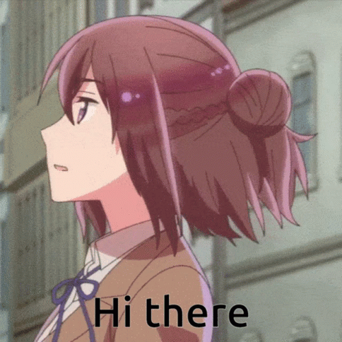 Boy With Green Eyes Beside Girl With Purple Hair GIF