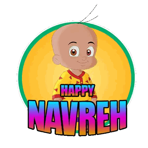 Boy With Happy Navreh Text