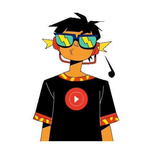 Boy With Headphones and Sunglasses