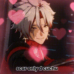 Boy With Hearts Around Him Saying Scar Only D Cuchu GIF