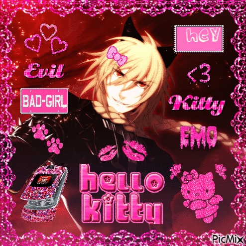 Boy with Hello Kitty on His Head