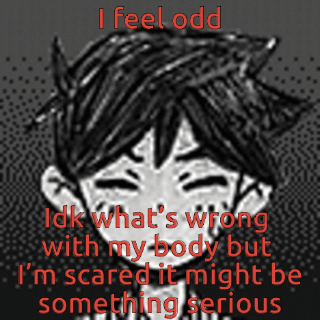 Boy with I Feel Odd Text
