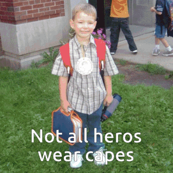 Boy With Medal Not All Heroes Wear Capes GIF