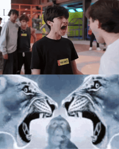 Boy With Name Tag Kenneth Screaming GIF
