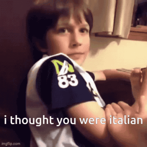 Boy with Number 83 Shirt