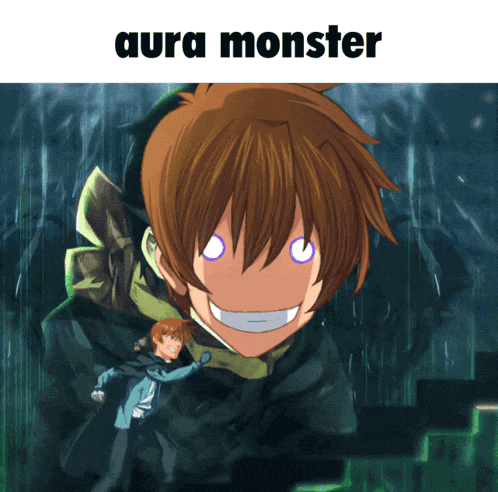 Boy With Purple Eyes Aura Monster