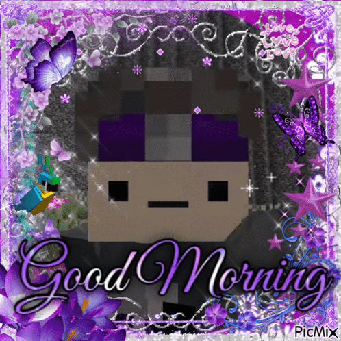 Boy With Purple Hair Saying Good Morning GIF