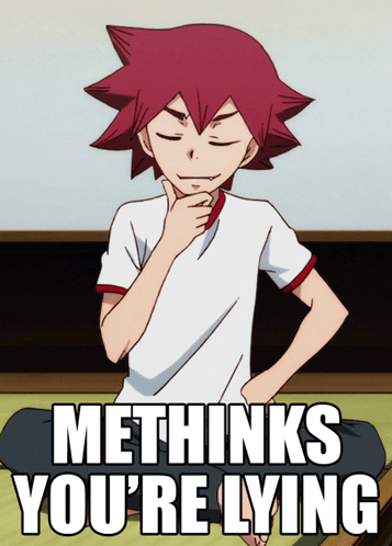 Boy With Red Hair Methinks You're Lying GIF