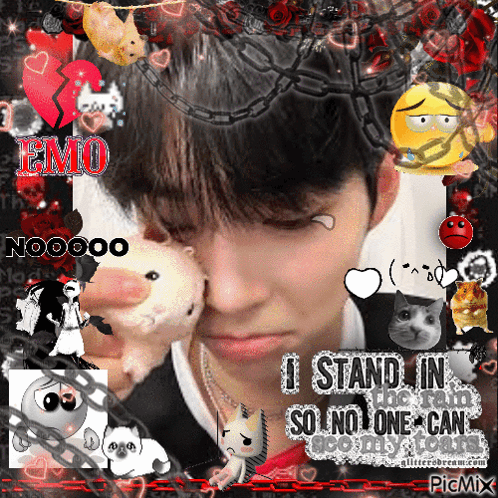 Boy With Stuffed Animal I Stand In So No One Can