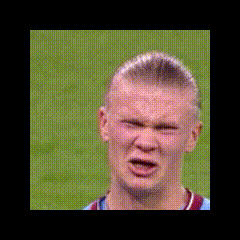 Boy With Yellow Hair and Red R on Forehead