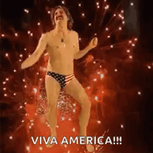 Viva America Funny Dancing Fireworks GIF