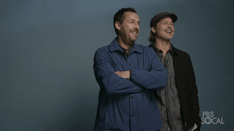 Brad Pitt And Adam Sandler GIF