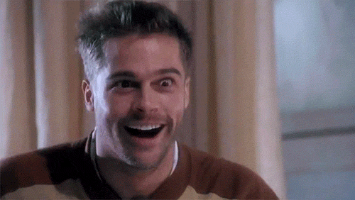 Brad Pitt Funny Face Reaction GIF