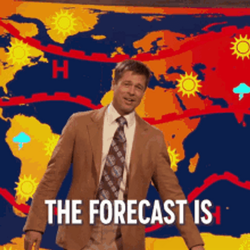 Brad Pitt Funny Forecasting Hot Weather GIF