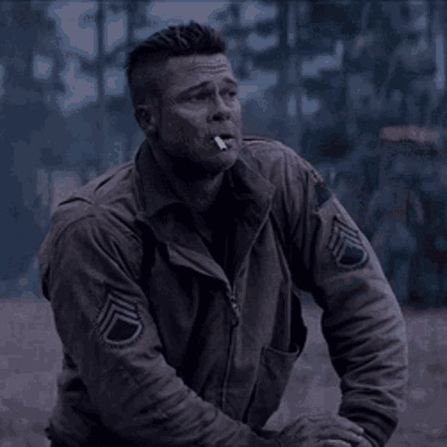 Brad Pitt Fury GIF