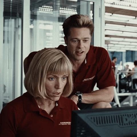 Brad Pitt Hilarious Laugh GIF