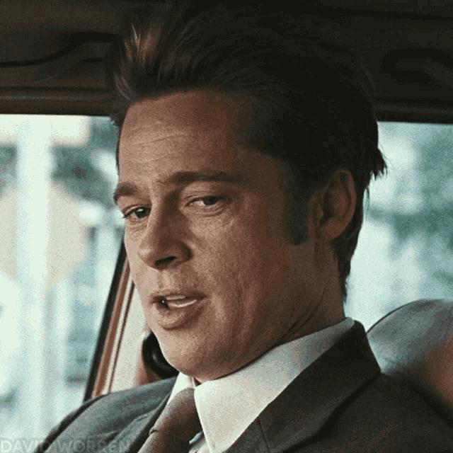 Brad Pitt Squinting Eyes GIF