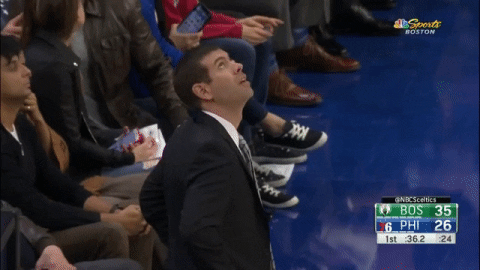 Brad Stevens Gazing Up GIF