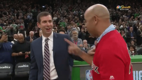 Brad Stevens High Five With Alex Cora GIF