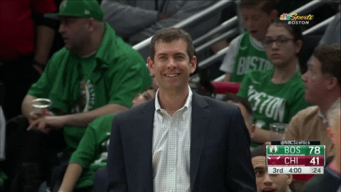 Brad Stevens Showing Confusion While Smiling GIF