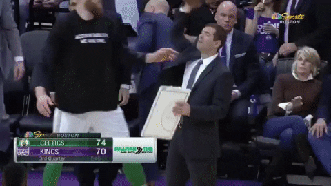 Brad Stevens Throwing Basketball GIF