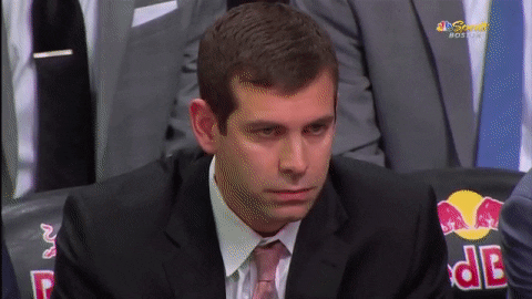Brad Stevens Watching Game Closely GIF
