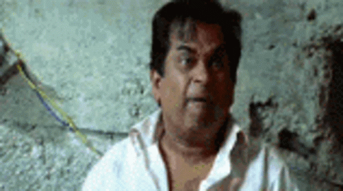 Brahmanandam Angry Throw GIF