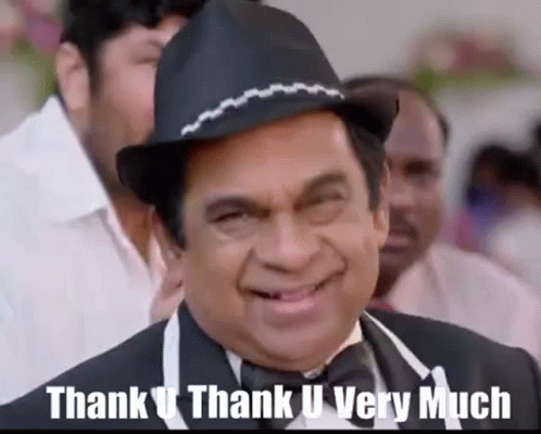 Brahmi Thank You Very Much GIF