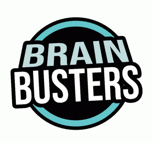 Brain Busters Logo With Blue Circle GIF
