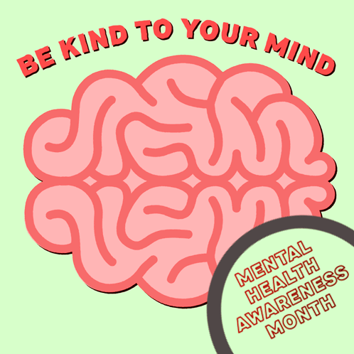 Brain Illustration Be Kind To Your Mind GIF