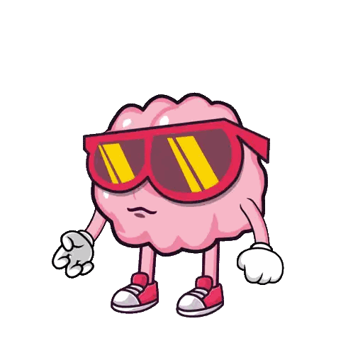 Brain With Sunglasses and Sneakers