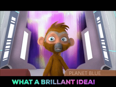 Brainstorming Monkey Brilliant Idea GIF