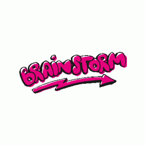 Brainstorming Pink Text GIF