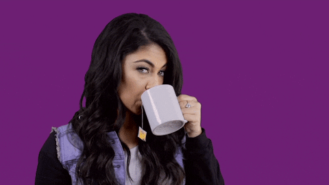 Brande Marie King Sipping Tea GIF