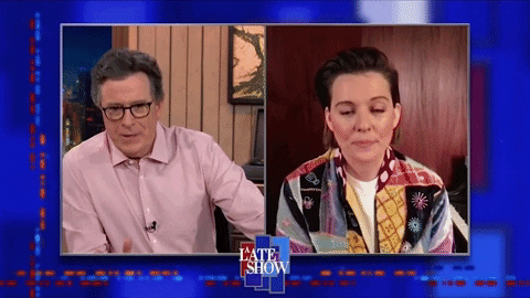 Brandi Carlile Doing Late Show Interview GIF