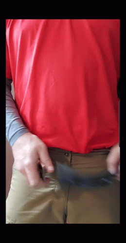 Brandishing Black Leather Belt GIF