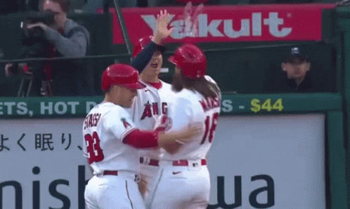 Brandon Marsh High Five Shohei Ohtani GIF