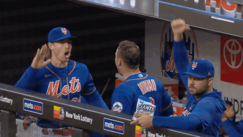 Brandon Nimmo Greets With High Five GIF