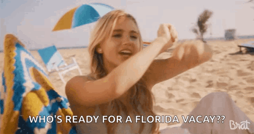 Brat Summer Girl Ready For A Florida Vacay GIF