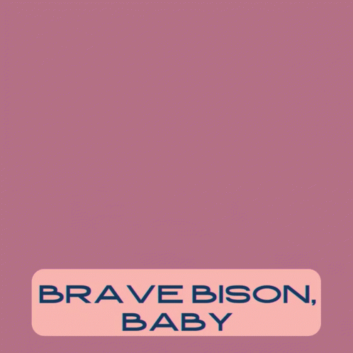 Brave Bison Baby on Pink