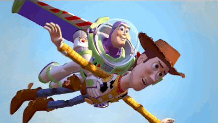 Brave Buzz And Woody Flying GIF
