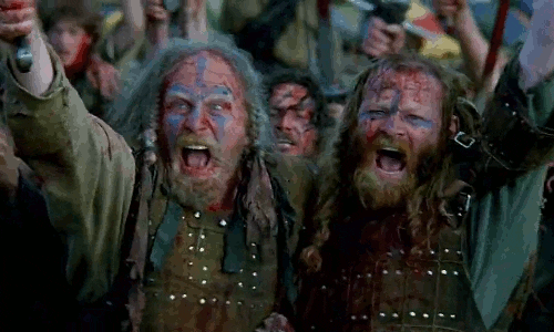 Braveheart Freedom Hamish People Celebrating GIF