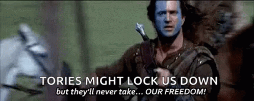 Braveheart Freedom Tories Lock Down Meme GIF
