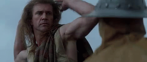 Braveheart Freedom William Wallace Attacking Enemy GIF