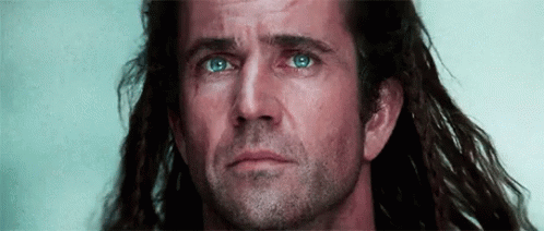 Braveheart Freedom William Wallace Piercing Eyes GIF