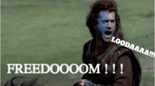 Braveheart Shouts Im Free GIF