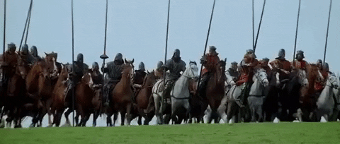 Braveheart William Attacking With Soldiers GIF