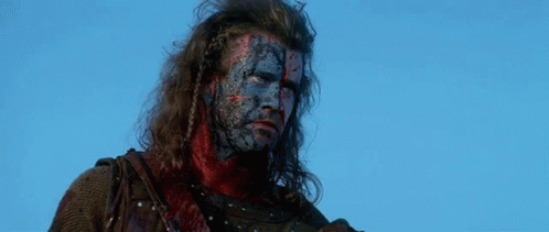 Braveheart William Wallace Raising Sword GIF