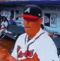 Braves Man With Cup Dancing GIF
