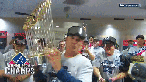 Braves Brian Snitker Victory Party GIF